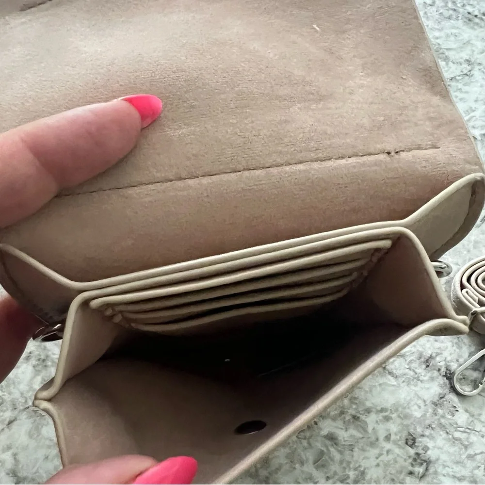 Tan leather purse NEW SMALL shoulder bag - Picture 5 of 6